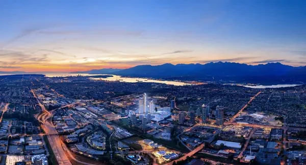 Burnaby home for sale at twilight